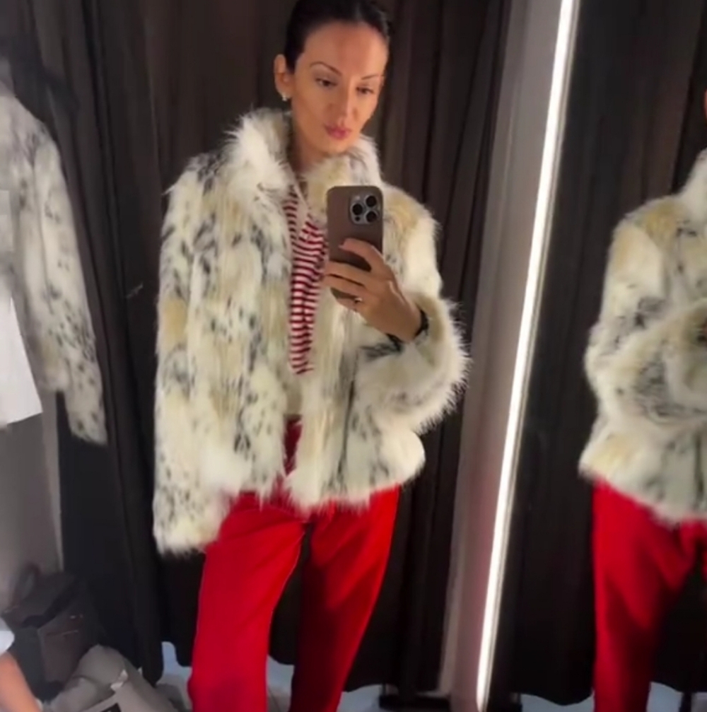 Zara ZW Faux Fur Short Coat - Picture 11 of 16